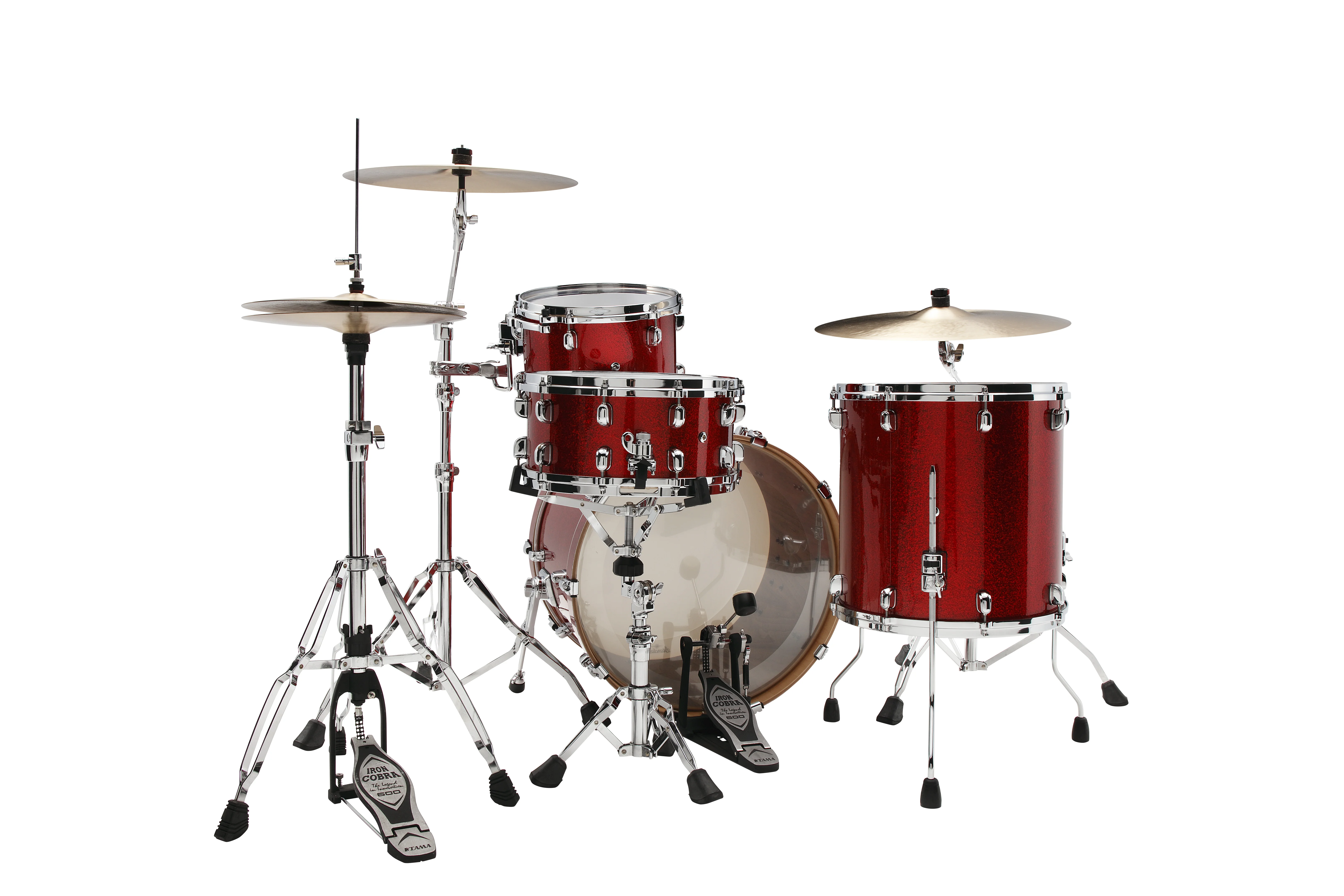 Starclassic Walnut/Birch Duracover Wrap Shell Kit 4 teilig - Garnet Red Sparkle